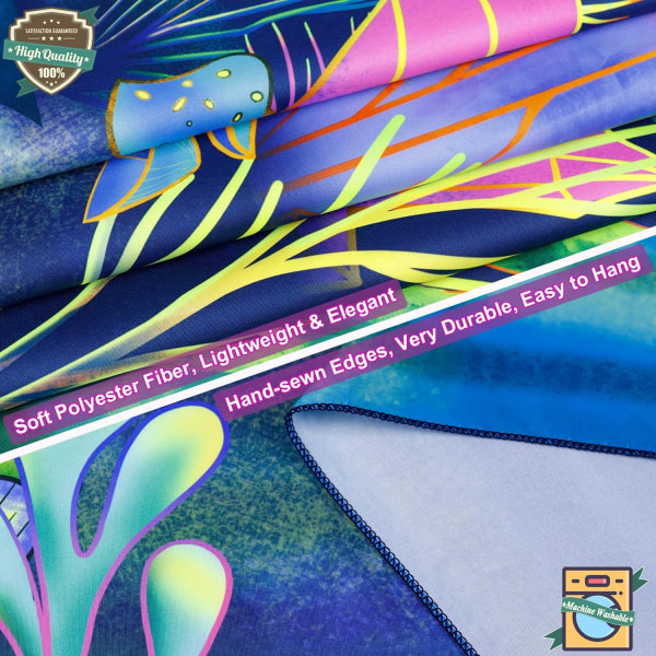 Blacklight Forest Trees Tapestry UV Reactive Mushroom Tapestry F