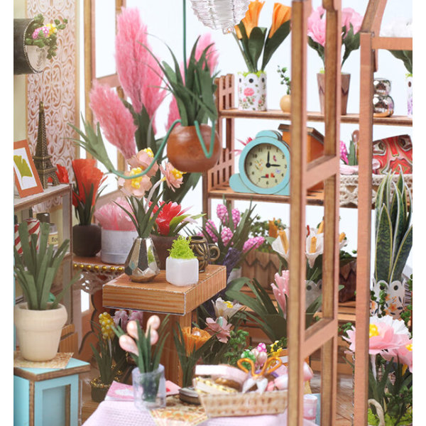 DIY miniatyrhus håndlaget blomsterhus jenny blomsterhus rumpe