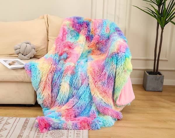 Tie Dye Plyschfilt Vinter Dubbel Lager Presentfilt-80*120cm