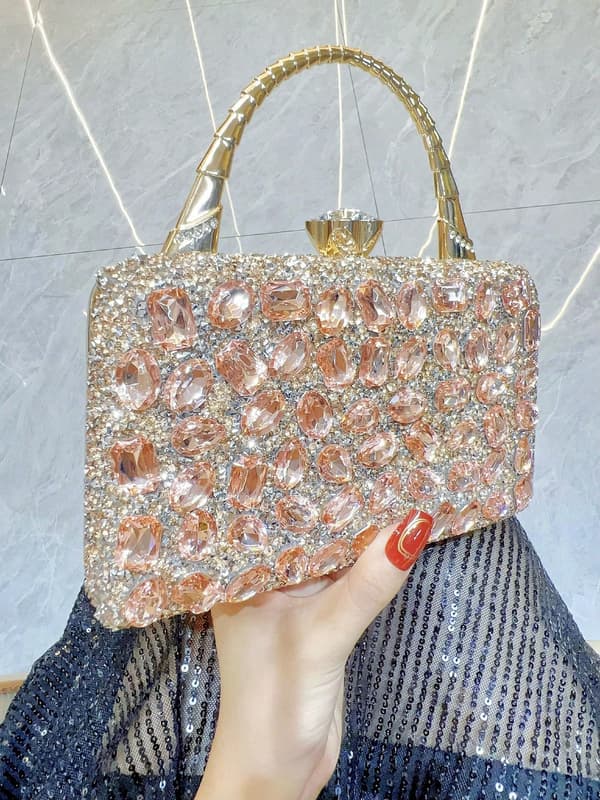 Clutch tasker til kvinder, krystal clutches, aften tasker, ædelstens clutch taske til formelle bryllupper