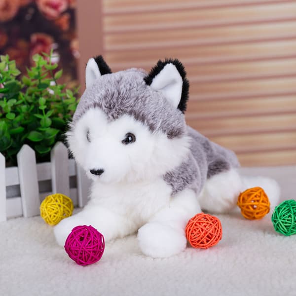 Simuloitu husky-pentu, husky-nuket, pehmolelut, husky-pehmolelut