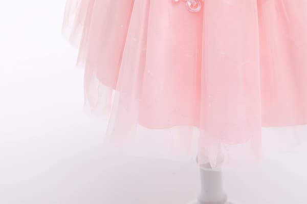 Flickor Spets Brudtärneklänning Blomster Barn Bröllopsbalklänning Småbarn Prinsess Tävlingsaftonklänningar Pink 150CM/9-10Years