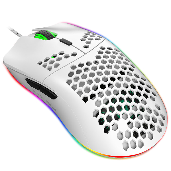 Lettvekts spillmus med 3200 DPI, RGB-bakgrunnsbelysning og 7 programmerbare knapper