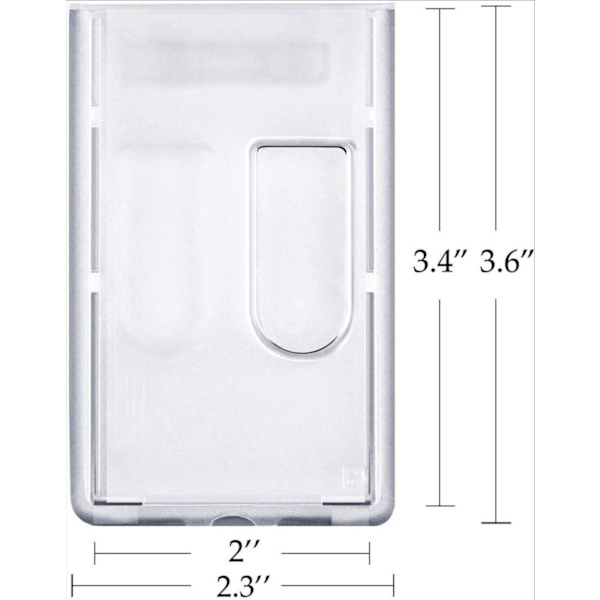 2-pack kraftiga frostade ID-kortshållare med tumgrepp