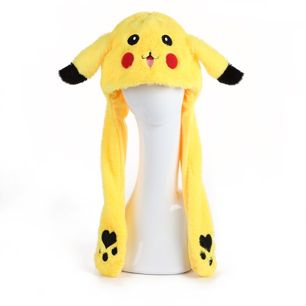 Mjukt tecknat ljus Pikachu kreativt blinkande hatt ny gåva