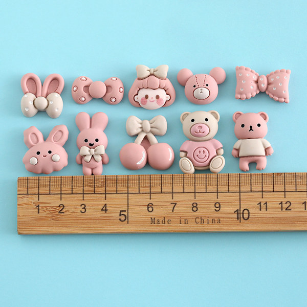 45 stk. Pink Cartoon Princess Cherry DIY tilbehør Resin Drip Ph