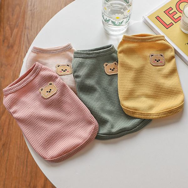 4 stk. Walv Gele Vest Vest Hvalp Kæledyr Tøj Åndbar Slim Teddy