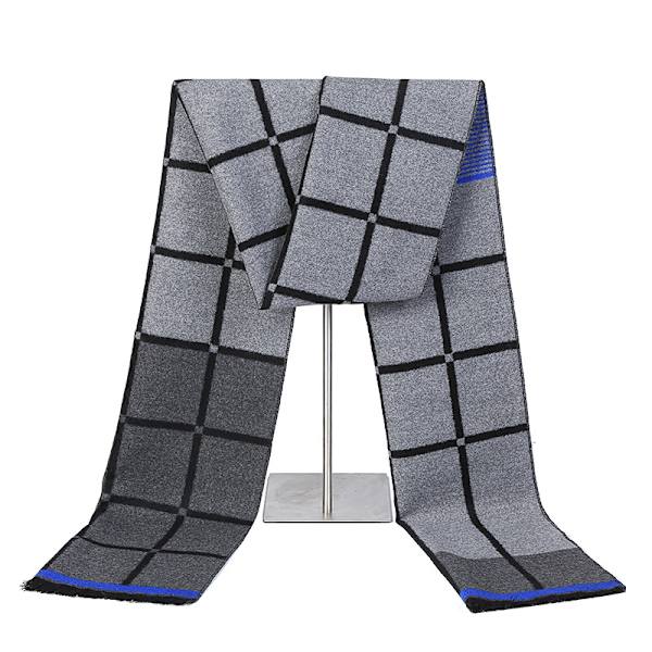 Cashmere-liknande halsduk för män, varm vinterscarf för affärsmän