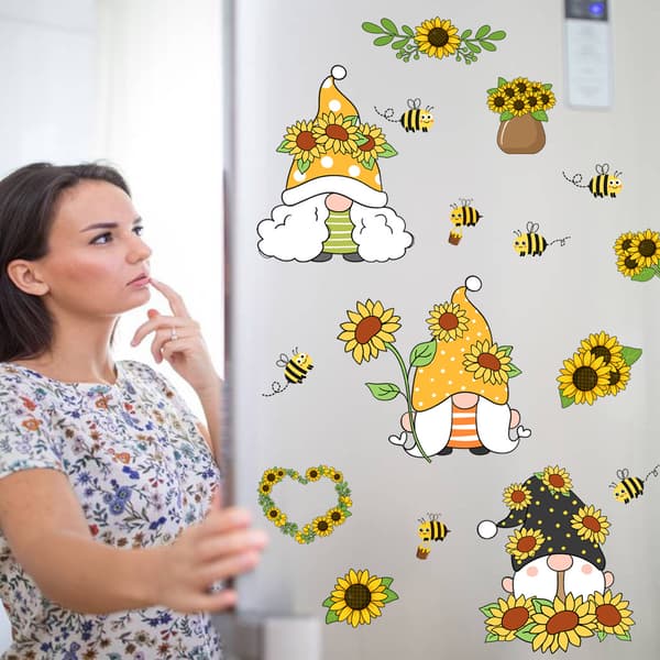 4 st väggdekaler små dvärg solros väggdekaler väggmålning
