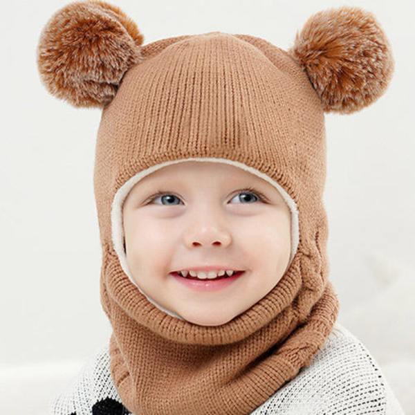 Baby Boy og Girl Ørevarmere Skjerf All-in-One Lue og Hals Plus
