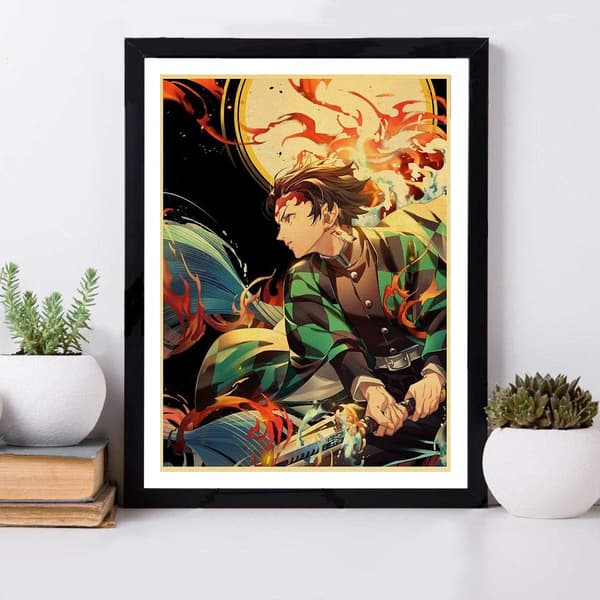 5D Voksen Animasjon Diamantmaleri Kit, Demon Slayer Diamantkunst