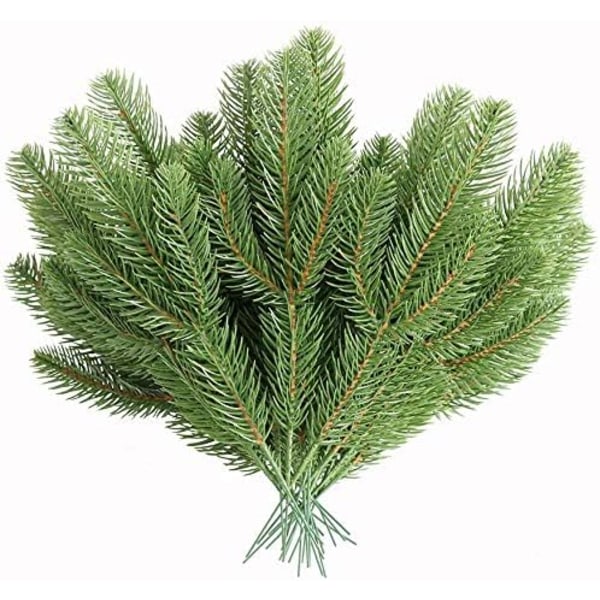 30pcs Artificial Pine Branches Green Plants Pine Needles DIY Acc