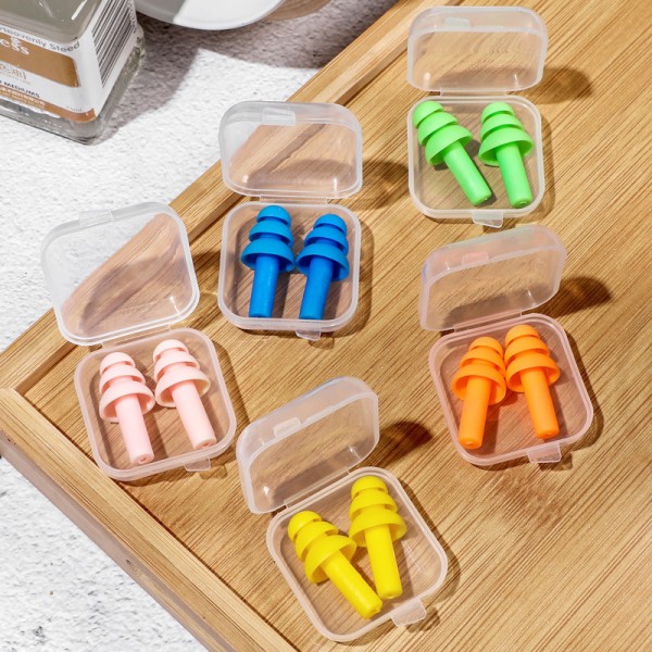 5 Pairs Swimmer Ear Plugs, Reusable Silicone Waterproof Plugs, U