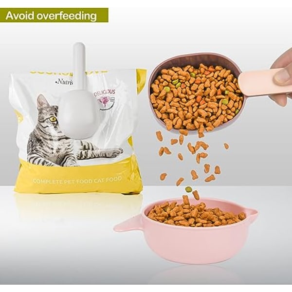 2PCS Pet Food Scoop Multi-funktionell plast med fashionabla fo