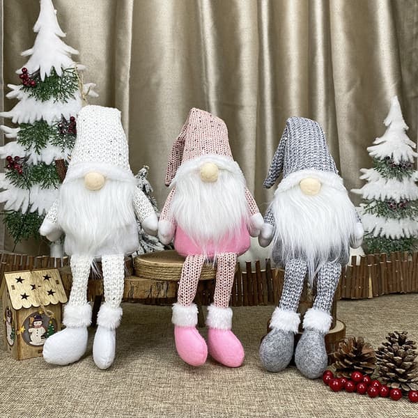 1 stk Grå Julepynt Juledekorativ Dukke Facele
