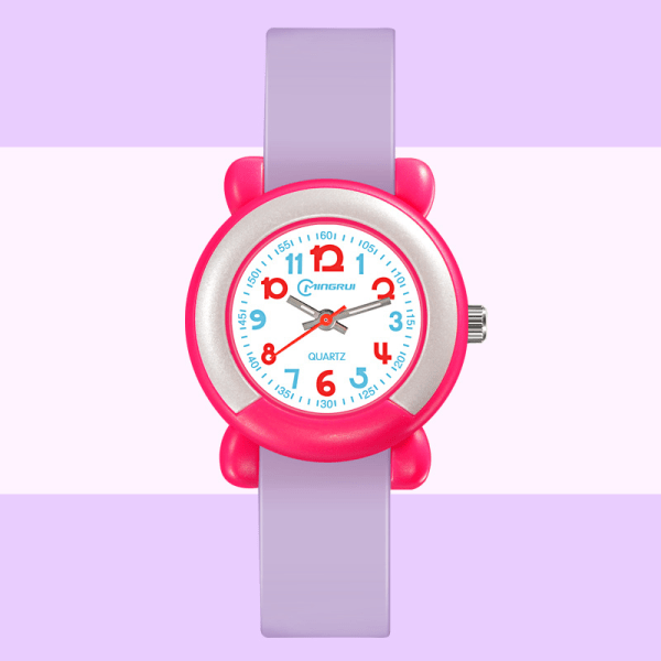 Kids Watch Electronic Waterproof Watches-rose red