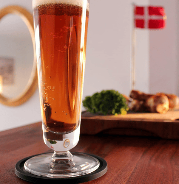 8 stk. drikkebrikker, sorte, runde, silikone