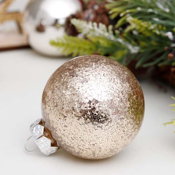 Juldekorationer 6cm/30st gyllene transparenta bollar jul