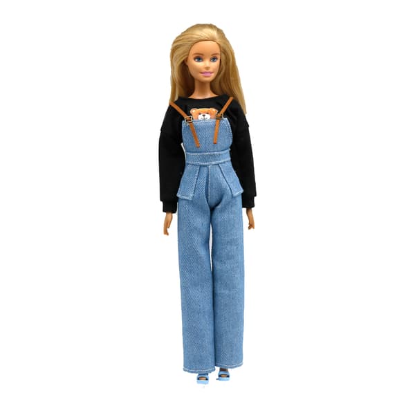 3-pack dockklänning denim ryggsäck byxor tröja set