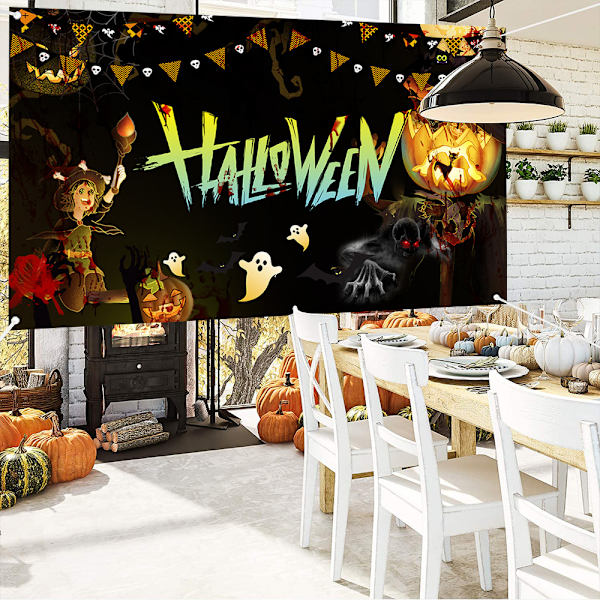 Halloween-seinävaate, pimeässä hohtava seinävaate, psykedeelinen aave