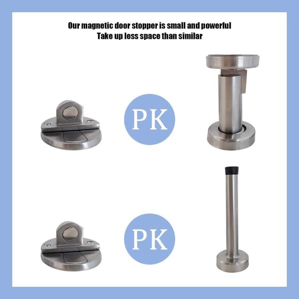 Børstet satin nikkel magnetisk dørstopper, usynlig magnetisk dørstopper