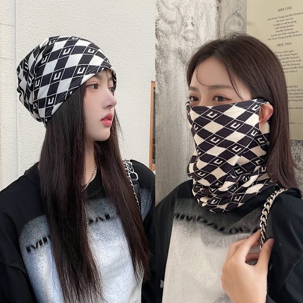 En öronmask, ett nackskydd, en multifunktionsscarf, en mask agai