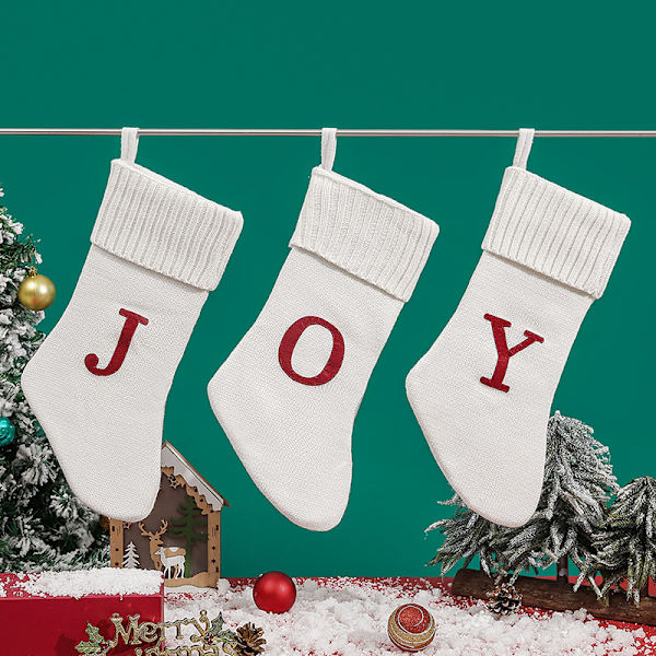 Stickade ylle hängande presentpåsar juldekorationer jul S