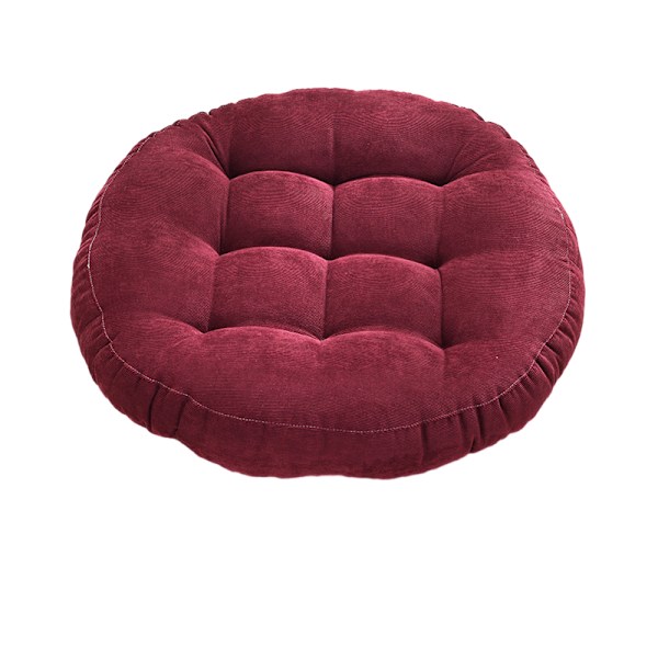 Paksun samettikangas pyöreä tatami-tyyny （45*45cm） Burgundy