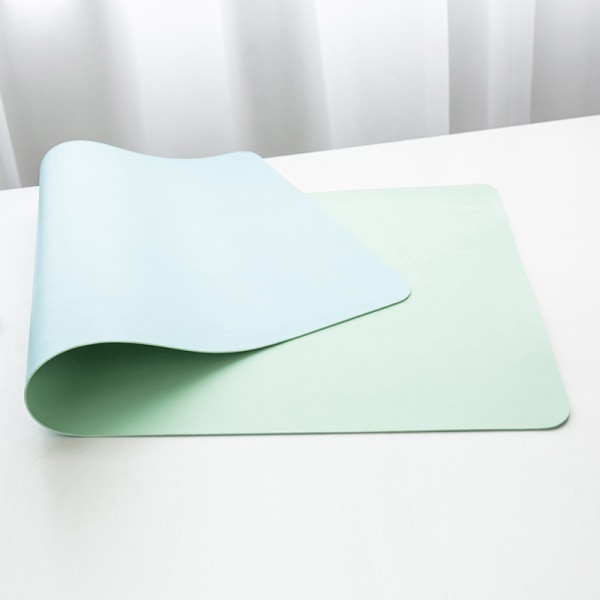 Double-sided long waterproof mouse pad(green+blue)