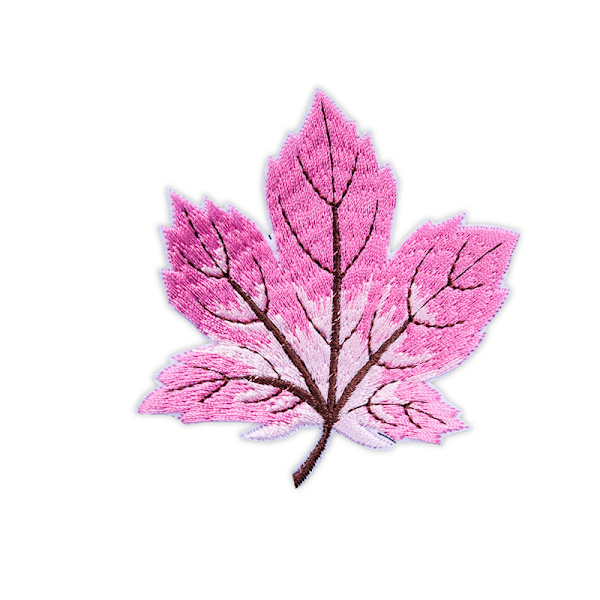 18 stk. Pink Maple Leaf Patch, Blomster Hul Jeans Patch, Butte