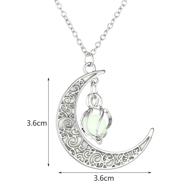 Bedst sælgende Halloween Blast Luminous Pumpkin Moon Pendant Halskæde