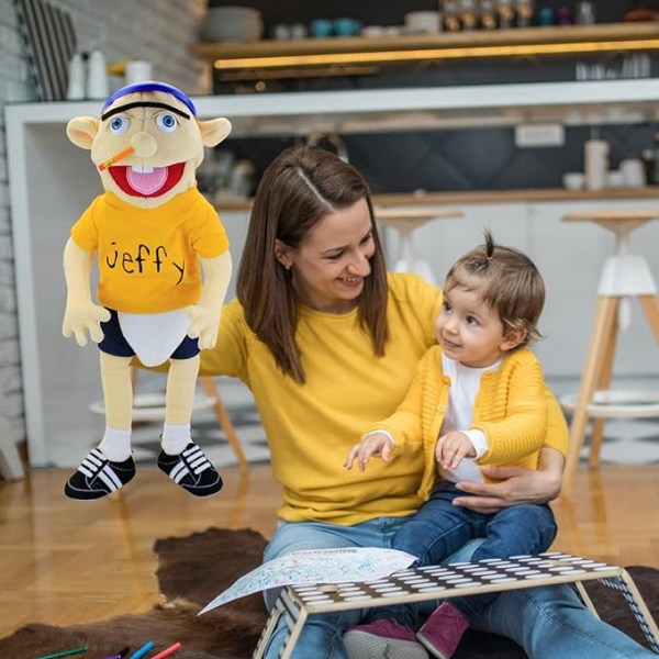 Werakou Jeffy Puppet, 60cm/23.6in Flickdocka för flickor, Jef