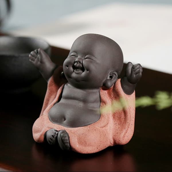 Søt Monch Buddha-statue, søt liten Buddha, munk Buddha-statue