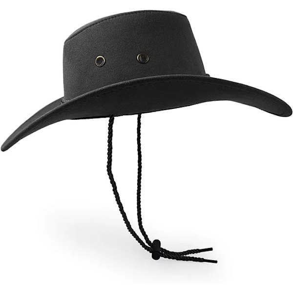 Cowboy Hat, Filt Kunstlæder Solhat, Ruskind Rejse Cap, Western