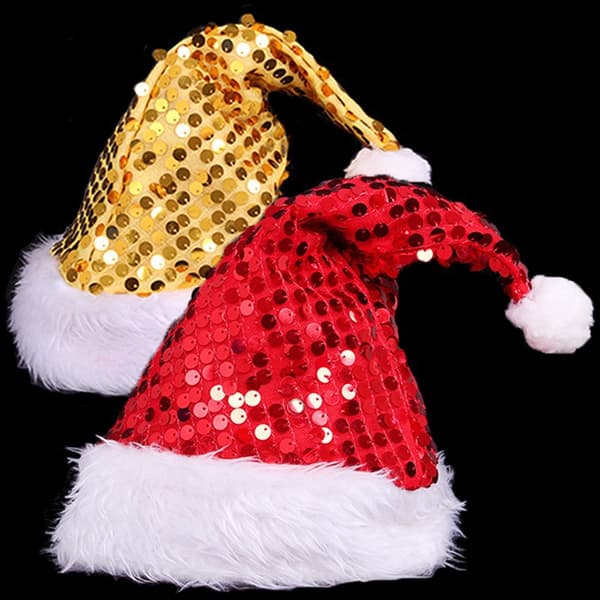 Glitter Julhatt Vuxen One Size Röd