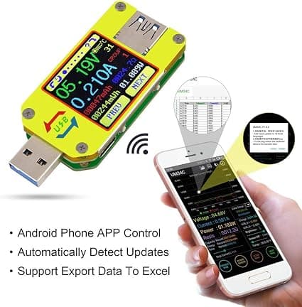 UM34C USB-mätare testare spänning ström Bluetooth batteri ström C