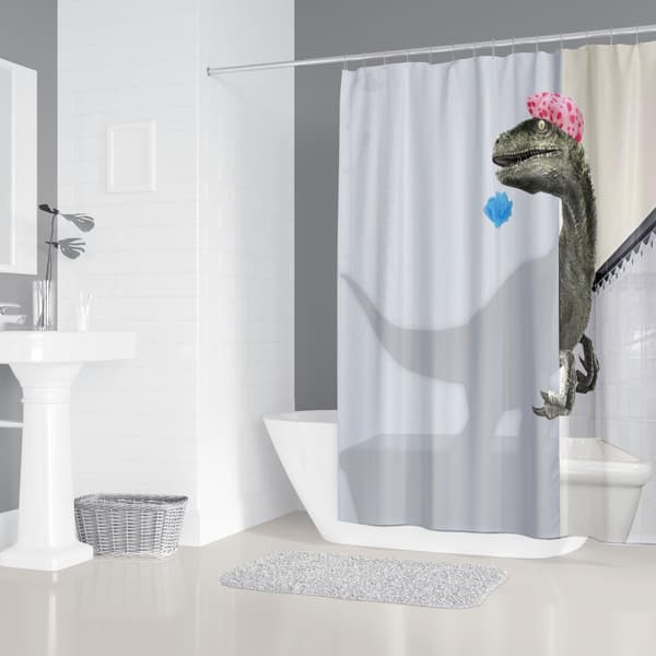 Dinosaurie Duschdraperi, Duschdraperi för Barn, Rolig Duschdraperi