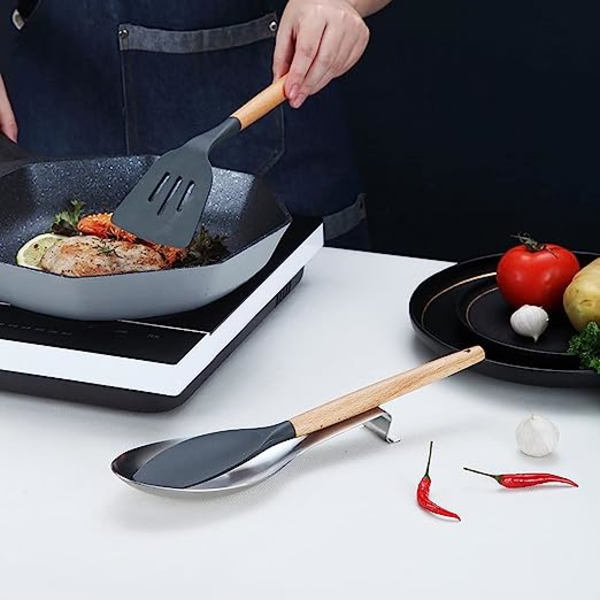 Matt Silver Skedslev, (1PC-9,5 tum) Rostfritt stål Skedslev H