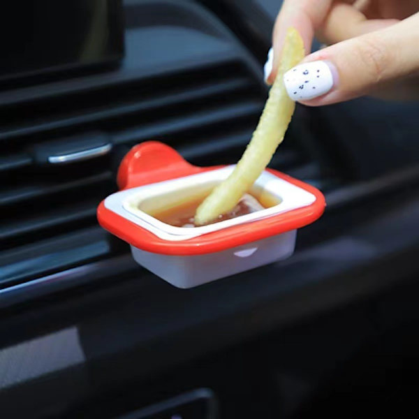 2 kpl kastikepidikkeen dippaussetti Mini ketsuppidipit kupit Auton ilmastointilaite