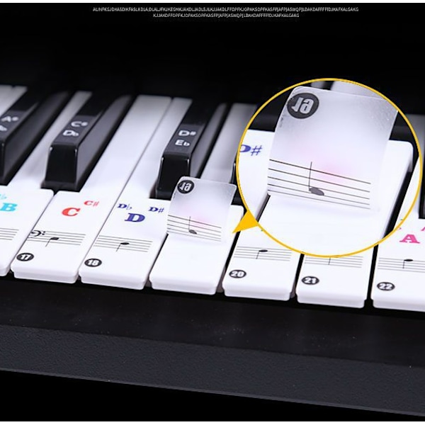 3 kappaletta värillisiä pianotarran elektronista pianokäsirullat