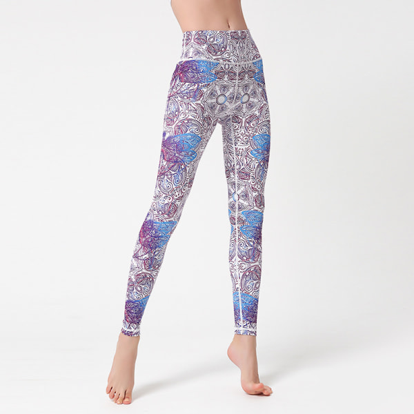 Damer Højtaljede Skinny Stretch Sports Yoga Fitness Bukser-HK275 M