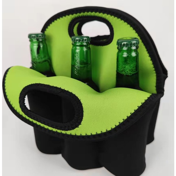 1 Pack - Insulated Neoprene Wine Tote Bag + 8 Beer Water Can Car