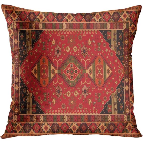 Geometriska kuddfodral i persisk kilim-stil, heminredning, 4-pack