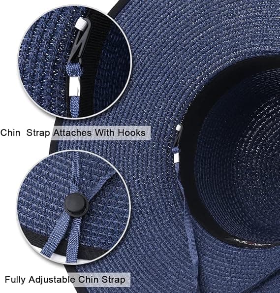 Halm Solhat til Kvinder Sommer Bowknot Strand Foldbare Hatte UV Pr