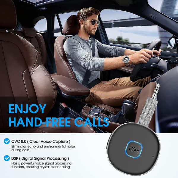 Bluetooth-aux-modtager til bil, trådløs Bluetooth 5.0-lyd R