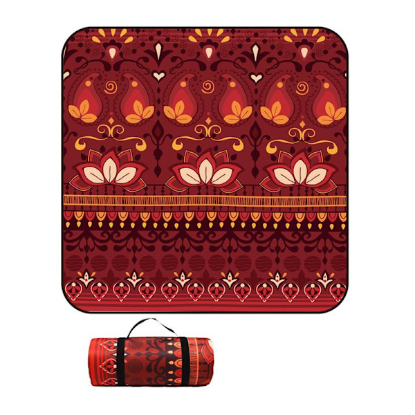 Piknikviltti, Boho Piknikmatto Vedenpitävään Taitettavaan, Hiekkaansa Kestävä Ylisuuri Ulkokäyttöön Sopiva Matto, Juhliin, Leirintään, Puistoon, Matkustukseen, Ruoholle, Lahjaksi, Tyyli 24 150*150cm