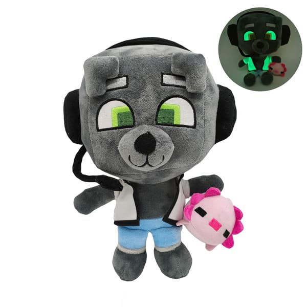 Uusi tuote spot bobbicraft gitd wolf plus luminous plush doll t