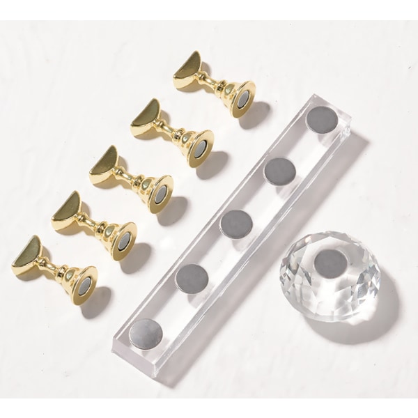 5 Pcs Acrylic Nail Rack Magnetic Nail Training Stand