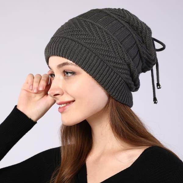 Strikhue til mænd og kvinder pullover hals uld briller vind