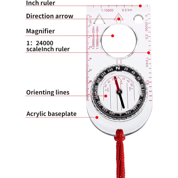 6st vandringsryggsäck kompass navigation ryggsäck kompassorienterad